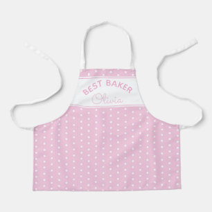 Delantal Super Cul Head Baker Pink Polka Dot Girly Baking