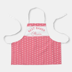 Delantal Super Cul Head Baker Pink Polka Dot Girly Baking