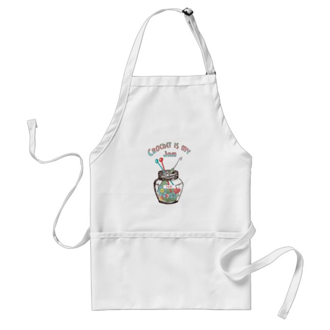 Delantal Super Cute "Crochet is my Jam" (Frente)