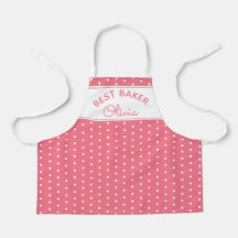 Super Dulce Jefa Panadera Rosa Lunares Femenina Ho