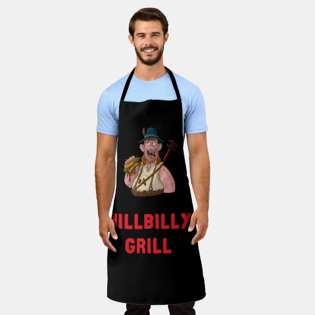 Delantal Super Guay HillBilly Grill Dinamarca Apron! (Gastado)