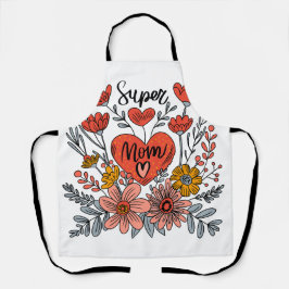 Delantal Super Mom Floral Apron