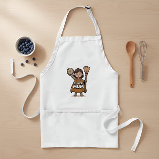 Delantal Super Mum Apron – Funny Kitchen Apron for Mom