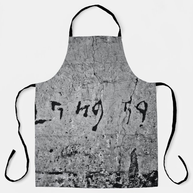 Delantal Superficie de hormigón negro y gris (Anverso)