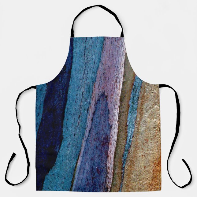Delantal Superficie pintada de azul y marrón (Anverso)