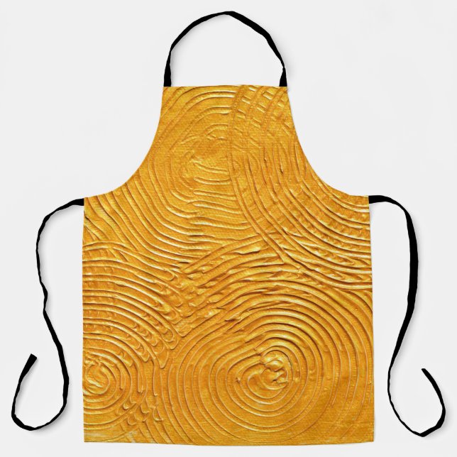 Delantal Superficie texturada dorada, fondo dorado, analgés (Anverso)