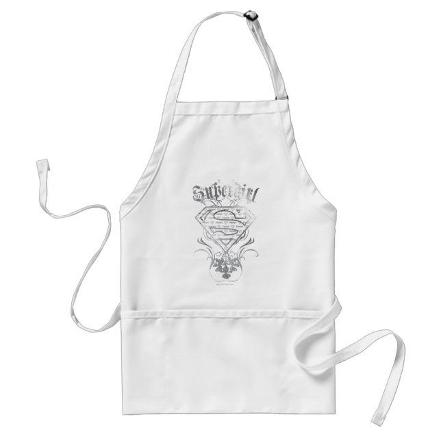Delantal Supergirl Fancy Silver Logo (Frente)