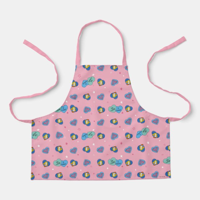 Delantal Supergirl fuera de este mundo retro gráfico (Anverso)