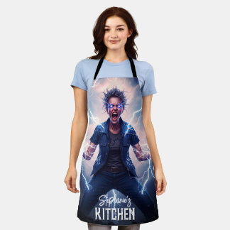 Delantal Superhero Lightning Energy Woman 