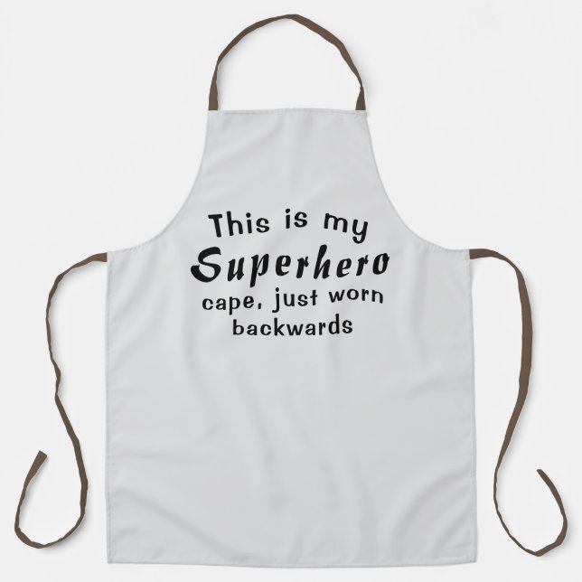 Delantal Superhéroe gracioso Cabo BBQ Grill Aprons (Anverso)