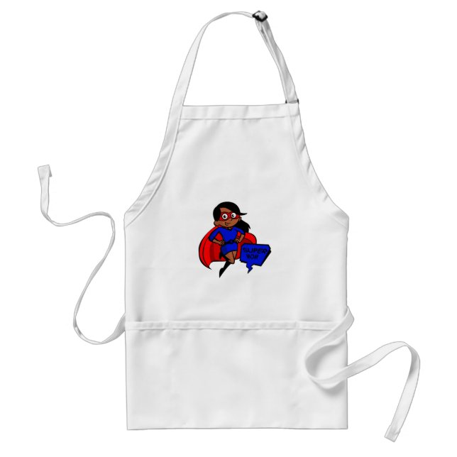 Delantal supermamá negra (Frente)