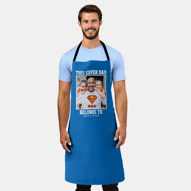 Delantal Superman| Este Super Padre Pertenece Al Apron De C (Gastado)