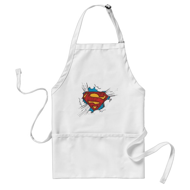 Delantal Superman S-Shield | Logo Dentro de las nubes (Frente)