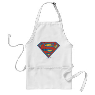 Delantal Superman S-Shield   Logotipo de desenfoque azul