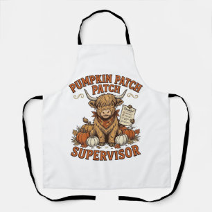 Delantal Supervisor del Parche de Calabaza Vaca Highland Ca