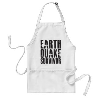 Delantal Superviviente del terremoto - negro