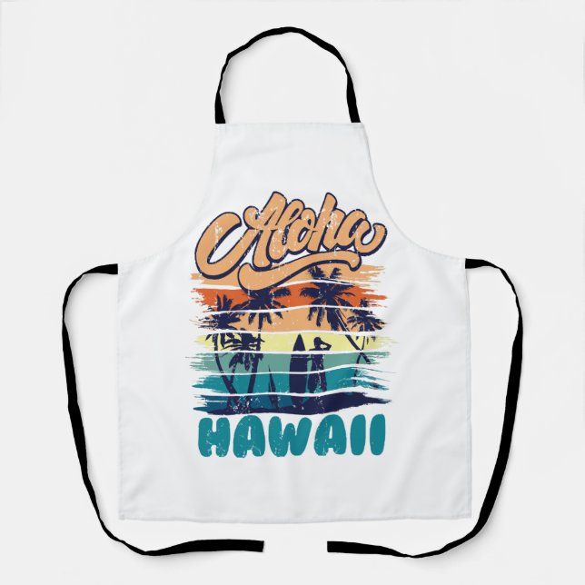 Delantal Surf - Aloha Hawái (Anverso)