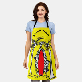 Delantal Surfing Cats Amarillo Apron