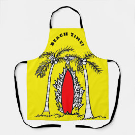 Delantal Surfing Cats Amarillo Apron