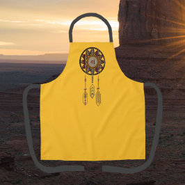 Delantal Suroeste de Amber Yellow Dreamcatcher Apron