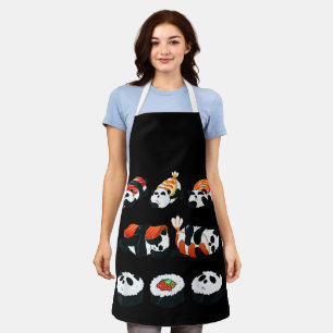 Delantal Sushi de Panda Adorable Abrazo Maki Amante Diverti