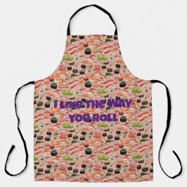 Delantal Sushi divertida, nigiri, maki, tema japonés