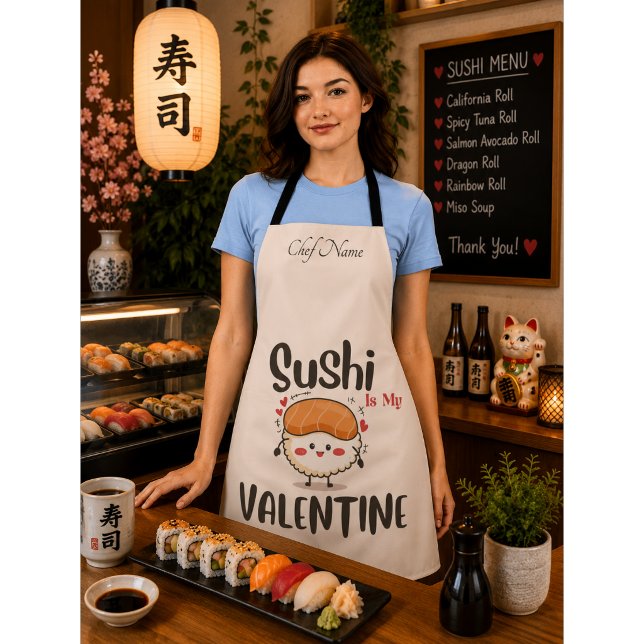 Delantal Sushi Es Mi San Valentín  (Subido por el creador)
