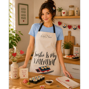 Delantal Sushi Es Mi San Valentín