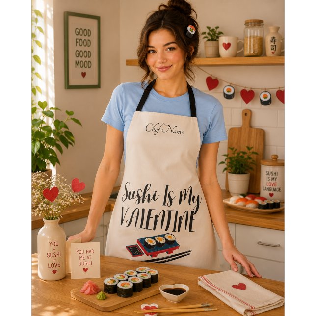 Delantal Sushi Es Mi San Valentín  (Subido por el creador)