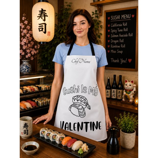 Delantal Sushi Es Mi San Valentín , Sushi (Subido por el creador)