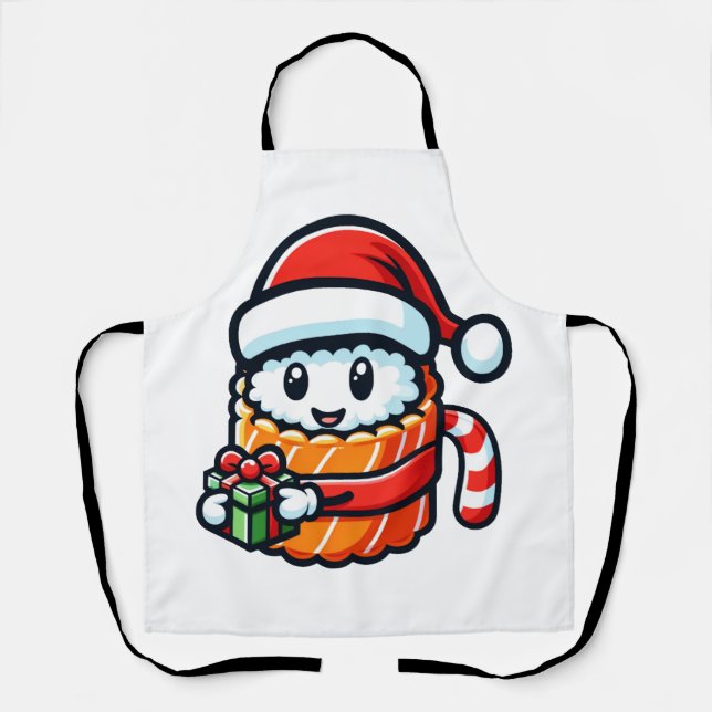 Delantal Sushi navidad - Diseño de Personalizado de comida  (Anverso)