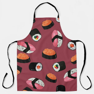 Delantal Sushi Onigiri Rolls: Ilustracion sin mar