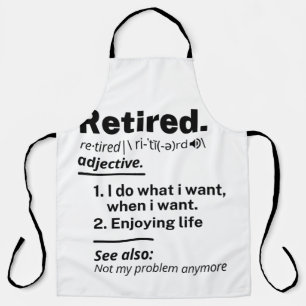 Delantal sustantivo de definición retirada, regalo diverti