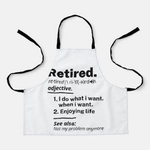 Delantal sustantivo de definición retirada, regalo diverti