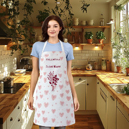 Delantal Susurrador de Hierbas Personalizado con Corazones 
