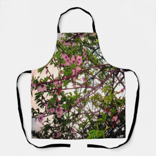 Delantal "Susurros de primavera: Árbol de flores rosadas ac