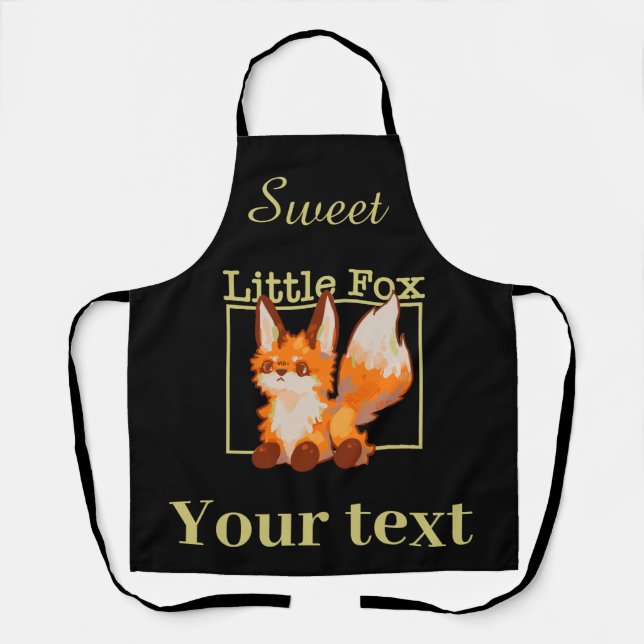 Delantal Sweet little Fox, vos, (Anverso)