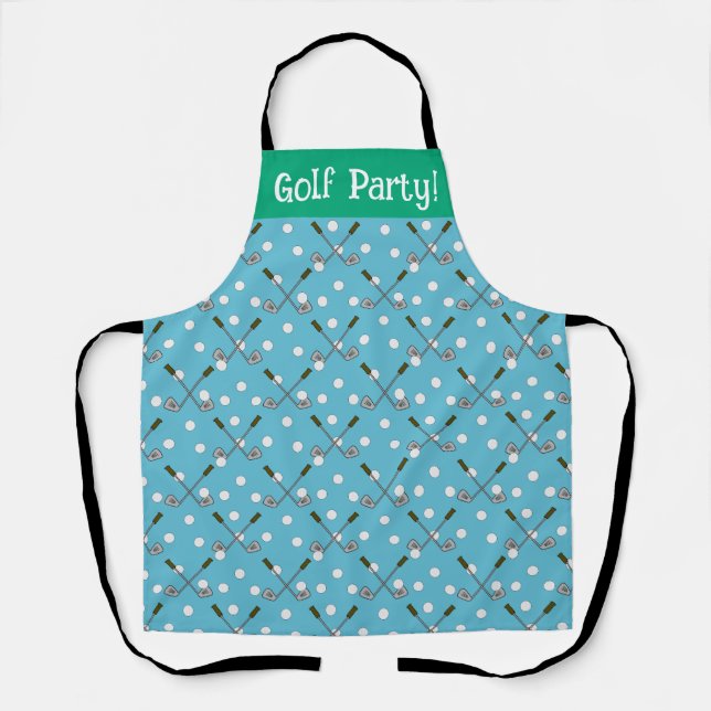 Delantal Swing & Sizzle: Personalizado Fiesta de golf Apron (Anverso)