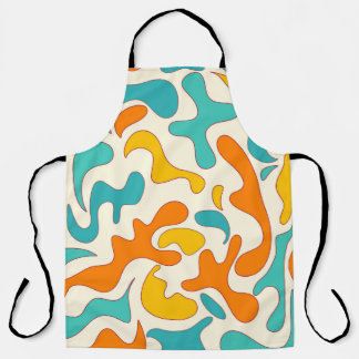 Delantal Swirls Retro: Patrón Floral Vintage
