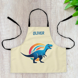 Delantal T-Rex Azul Impresionante Personalizado