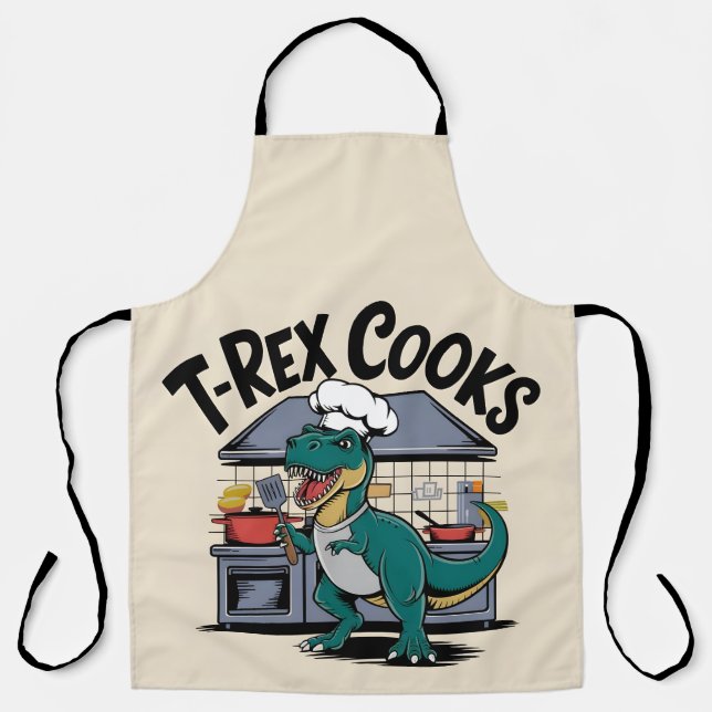 Delantal T-Rex Cooks (Anverso)