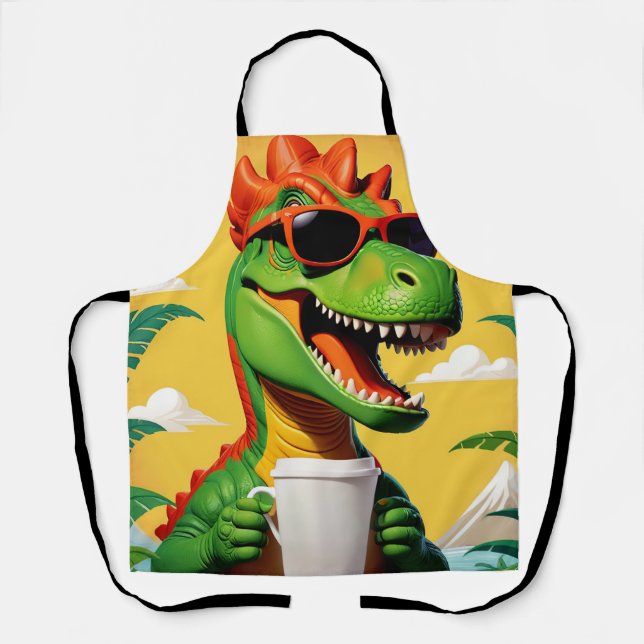Delantal T-Rex Dinosaur Divertido  (Anverso)