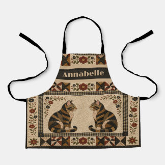 Delantal Tabby Cat Quilt