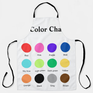 Delantal tabla de colores escuela maestro niños tabla edita