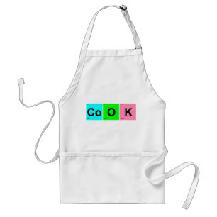 Delantal Tabla de elementos de cuadrados de CoOK