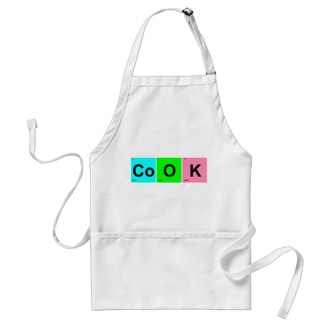 Delantal Tabla de elementos de cuadrados de CoOK (Frente)