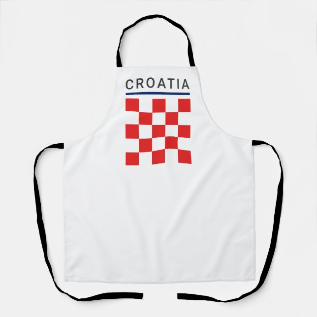 Delantal Tablero de ajedrez de Croacia (Anverso)