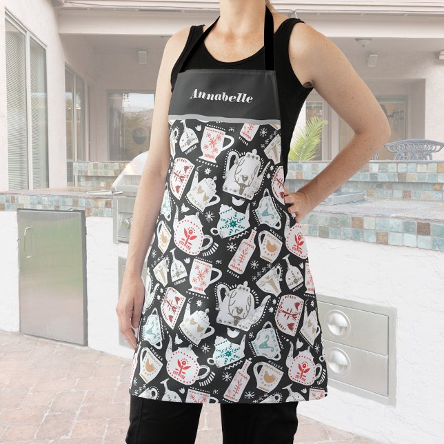 Delantal Tableware de arte folclórico nórdico personalizado (Subido por el creador)