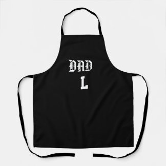 Delantal Tablier de Cuisine Noir Personnalisé - Papa