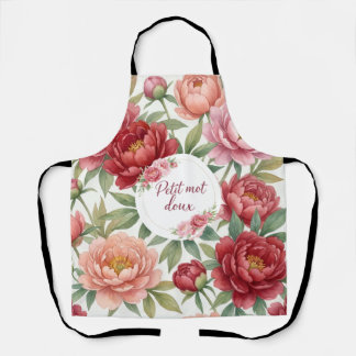 Delantal Tablier floral Petit mot doux
